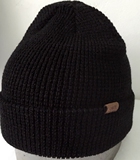 街头潮牌2014 OBEY经典款真皮压LOGO黑色针织帽,冬帽,毛线帽,冷帽