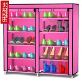 小双排鞋柜1米以内中号鞋架组装防尘简单布鞋柜加固现代简约包邮