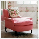 新款法式宜家布艺粉色贵妃椅小沙发简约现代小户型卧室懒人榻定制