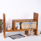 特价zakka木质桌面复古化妆品收纳盒整理架储物盒创意多造型书架