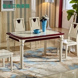 2016新款 大理石餐桌椅组合 特价 实木桌子 大小户型欧式简约8006