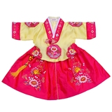 新款儿童韩服民族古装服装春夏女童韩服六一儿童朝鲜族表演出服