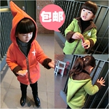 韩版童装女童3岁冬装新款4加绒5加厚6卫衣羊羔绒外套7拉链衫夹克