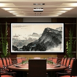 新中式水墨画办公室会议室客厅挂画大堂巨幅壁画老板办公墙画爆款