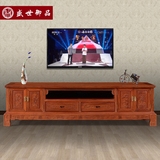 红木家具非洲缅甸花梨木电视柜1.8~2.8米大果紫檀中式影视柜地柜