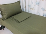 纯棉 军绿色床单 学生宿舍上下铺 单人床上军训陆军绿被罩 包邮