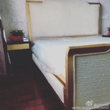 唐顿欧式新古典实木双人床金箔1.5米1.8米后现代布皮艺床法式婚床