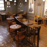 实木复古咖啡厅桌椅创意休闲奶茶店甜品店西餐厅餐馆酒吧桌椅组合