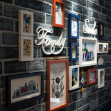 创意咖啡馆客厅服装店挂墙相框墙壁饰照片墙上装饰品画框组合像框