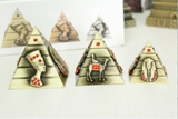 埃及胡夫金字塔模型镶钻工艺摆件三件套复古怀旧丝绸之路旅游纪念