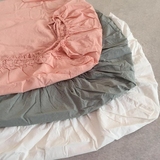良品日式简约纯色水洗棉全棉床单床罩床笠单件新疆棉床上用品