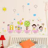 创意卡通车墙贴婴儿宝宝卧室装饰墙纸贴画儿童房幼儿园玻璃门贴纸