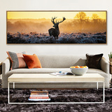 现代北欧简约麋鹿沙发背景墙装饰画家庭创意动物客厅墙画壁画挂画