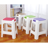 加厚塑料凳子防滑凳大凳子家用方凳餐桌凳浴室凳塑胶长方高凳博跃