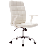 八九间 家用电脑椅白色 办公椅子旋转椅靠背学生椅 时尚休闲简约
