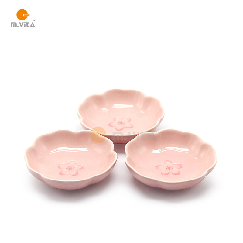 Monson Education Monsanto daily life teaching aids ICSA environmental taste plate ceramic disc pink new peach blossom disc