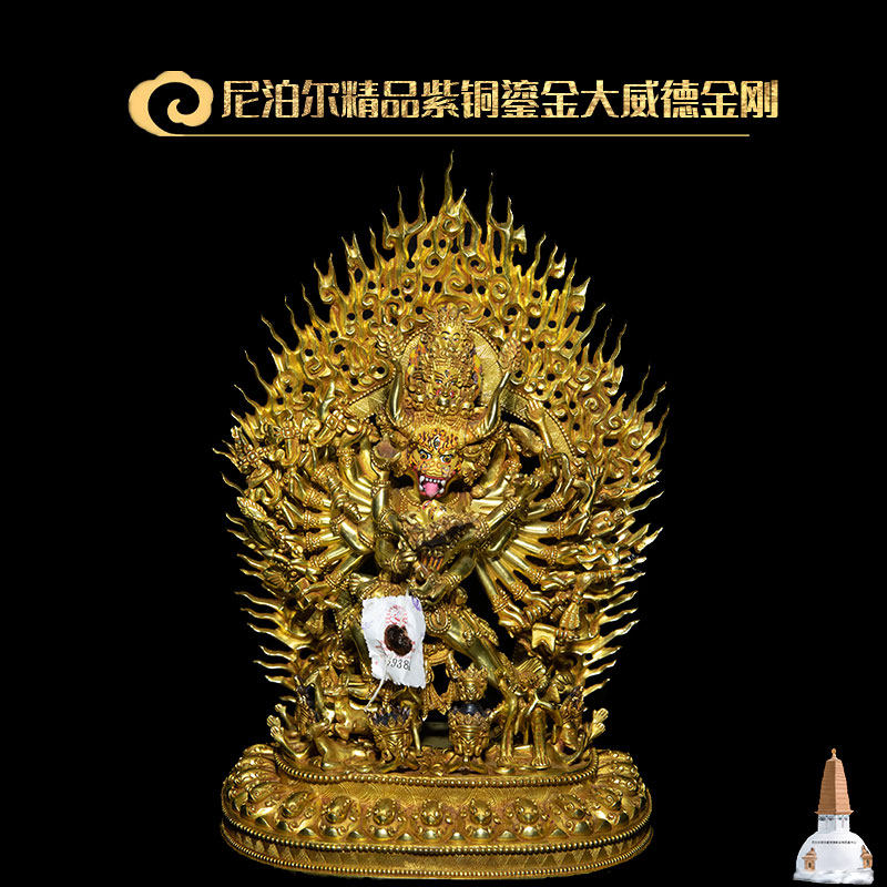 Nepal Buddha statue Tibetan Buddhism worship can be loaded with fine handmade copper gold Daweide King Kong pieces