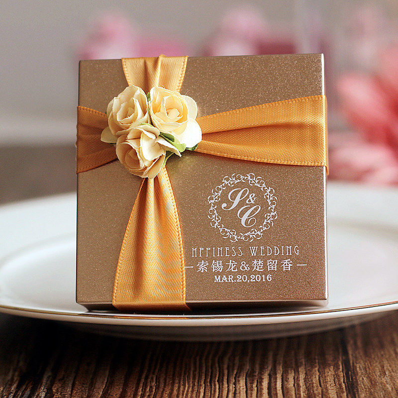 Spend half a miles wedding horse mouth iron box personality European wedding candy box custom happy sugar box can print logo