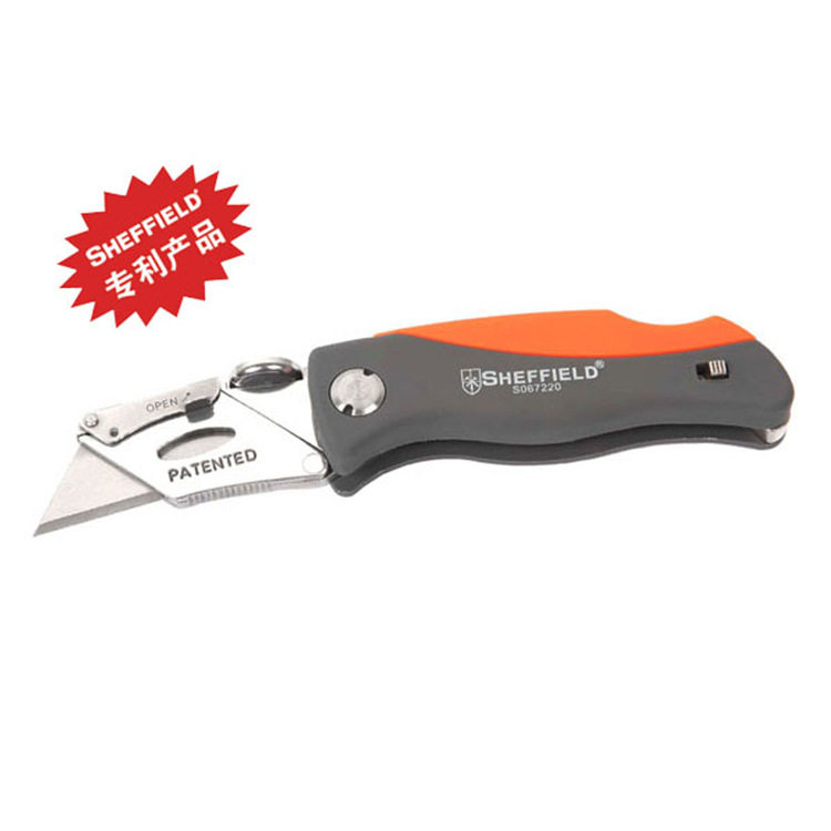 Steel Shield Tool The two-color handle stores the blade folding cutter S067220 T-blade