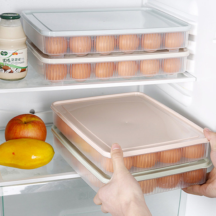 Kitchen 24-box egg box refrigerator fresh box portable picnic egg collection box plastic egg box egg to egg grid