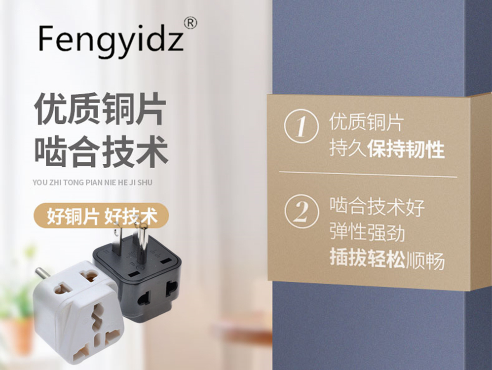 One-turn two-dollar standard plug U.S. standard adapter U.S. Taiwan Japan a round two flat power converter WDI-5