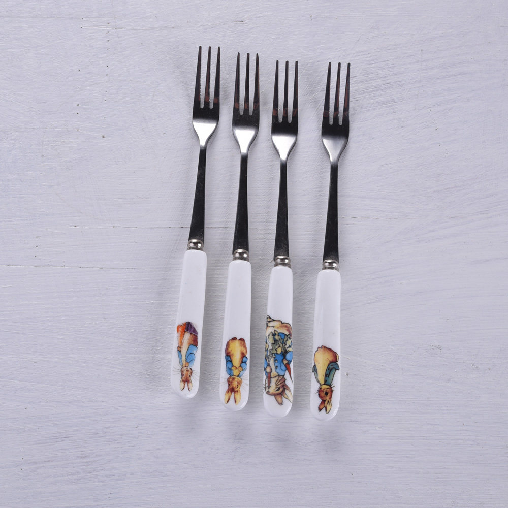 Fruit Fork Set Creative Cute Little Fork Home European Fruit Label Fruit Cake Fork Cartoon
