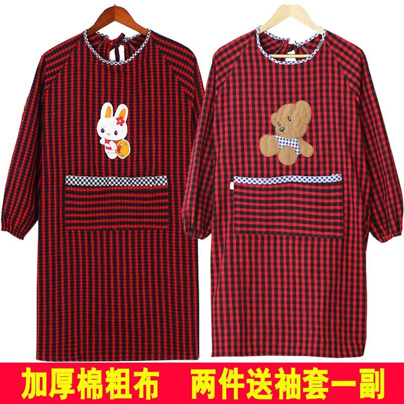 Hooded apron anti-dressing women big size long personality home intended to drift fashion women cook cute restaurant old-fashioned