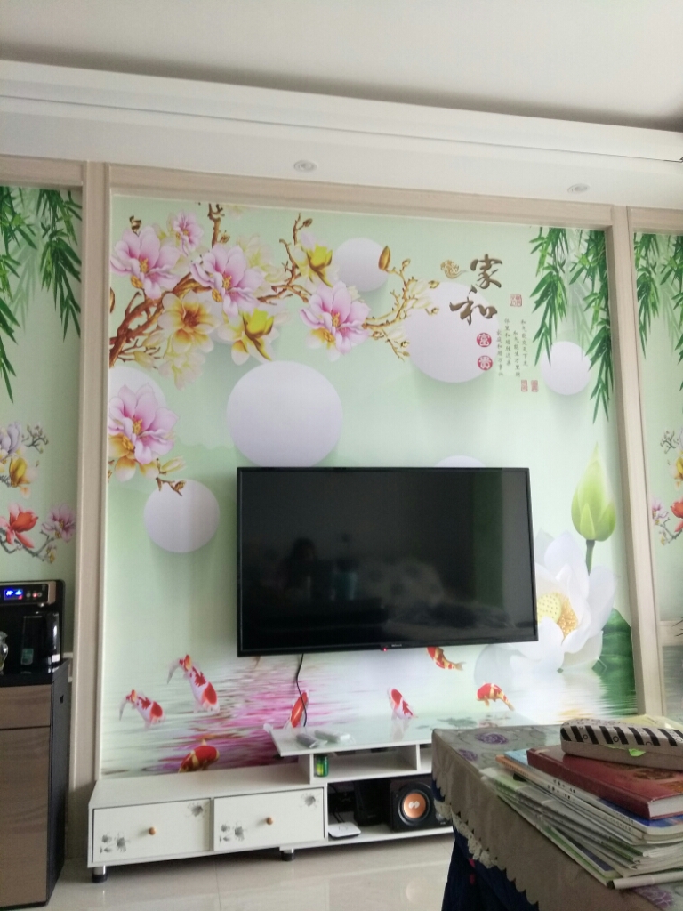 定制8d电视背景墙壁纸客厅墙纸大气现代简约影视墙布3d立体壁画 - 佳