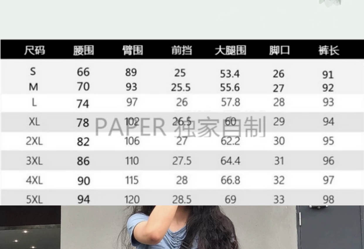 paper 大码独家自制胖妹妹减龄高腰直筒200斤显瘦阔腿牛仔长裤子