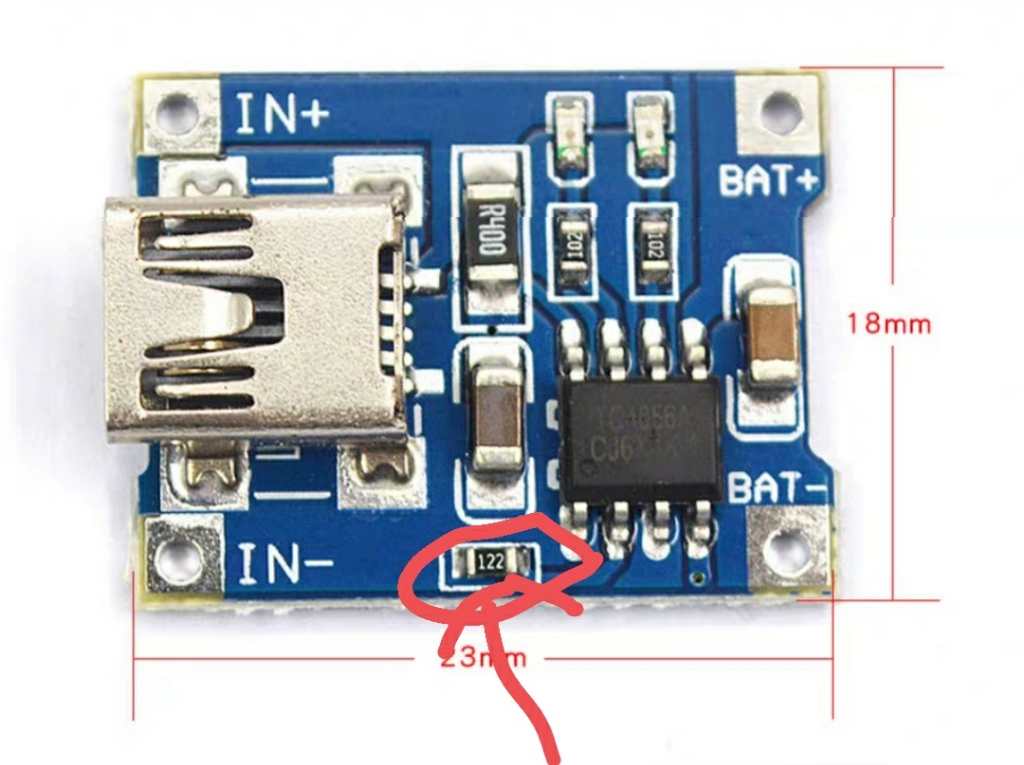 tp4056充电源模块板 1a锂电池与保护一体过流保护micro/mini接口