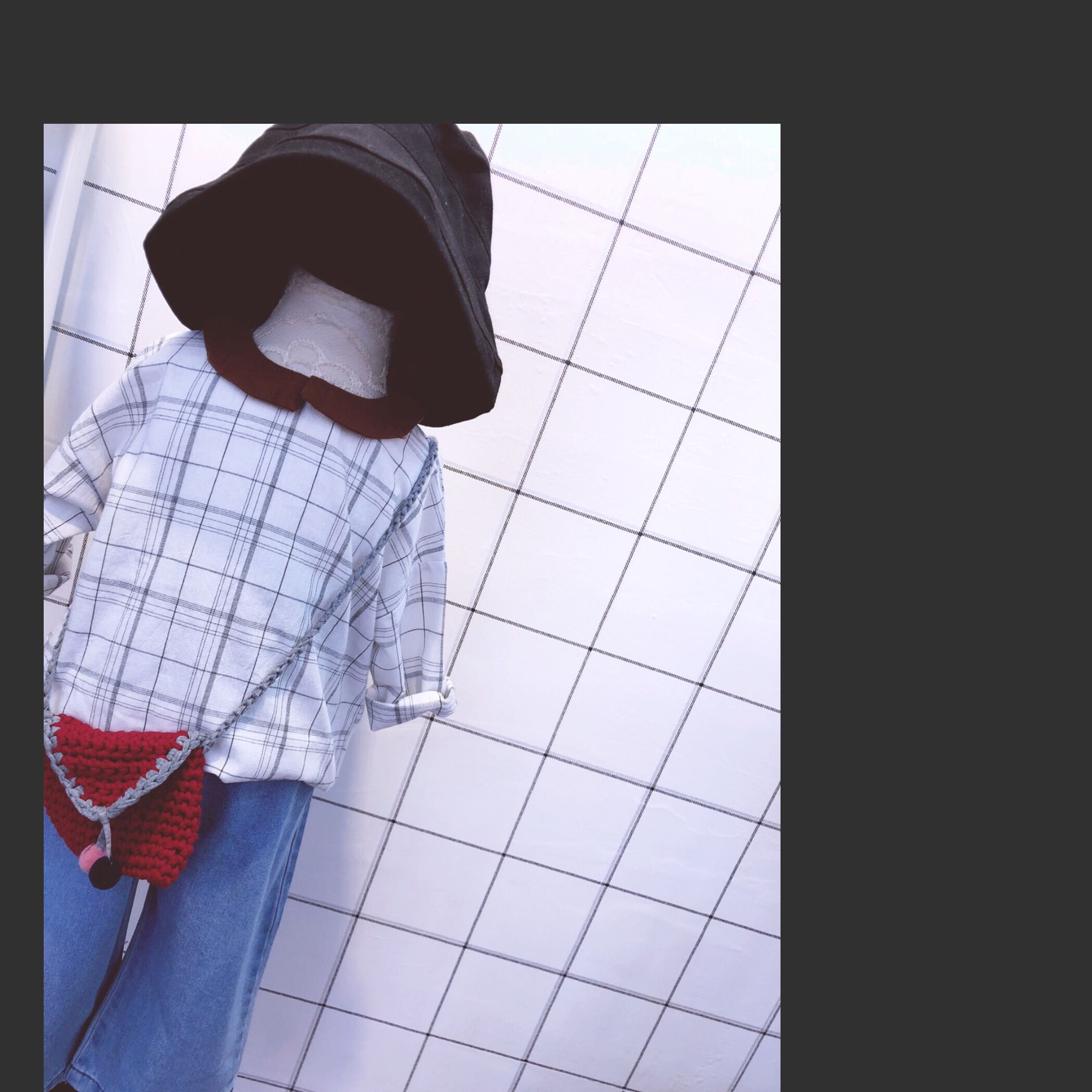 黑白格子方块方格壁纸 北欧风格几何ins服装店奶茶店网红背景墙纸