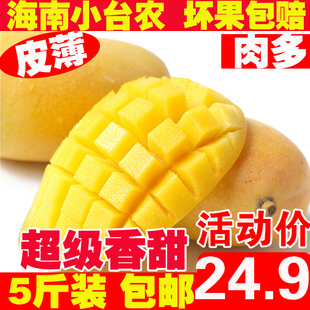 海南小台农新鲜热带水果鸡蛋芒台农芒香甜汁多5斤装