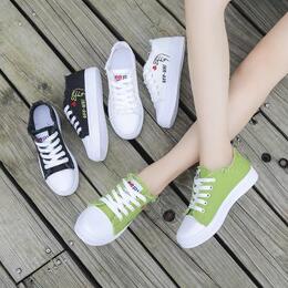 Black 2018 Summer Girls Sports Shoes Unique Canvas Flat Shoes Girls Junior high School Student Shoes