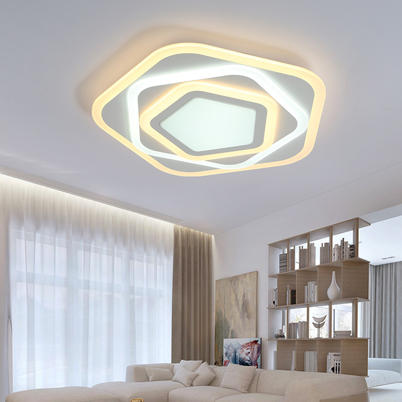 led简约现代创意家用客厅大气圆形吸顶灯具卧室个性天花吊灯饰