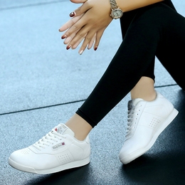 white aerobics shoes