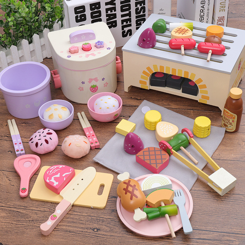 Girls childrens home kitchen toy cake simulation cooking kitchenware 1-2-3-4-5 birthday present