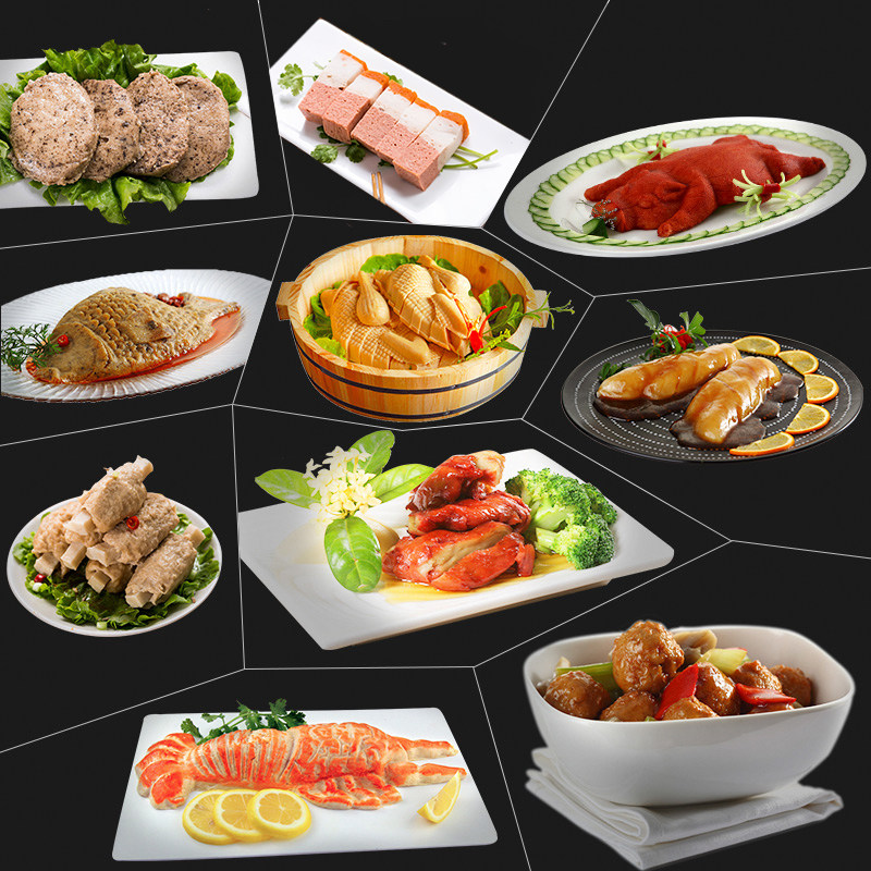 Frozen (Chishan vegetarian food  banquet set 10 packs) Buddhist vegan meatloaf soy products artificial meat dishes