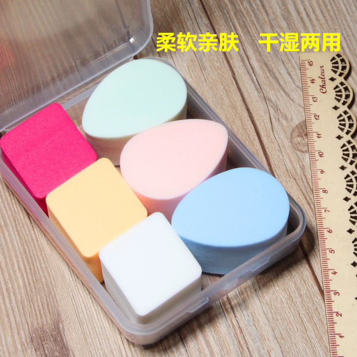 Sandy yi products boxed sponge powder pounce dry and wet double-use powder foundation BB cream special makeup cotton pounce