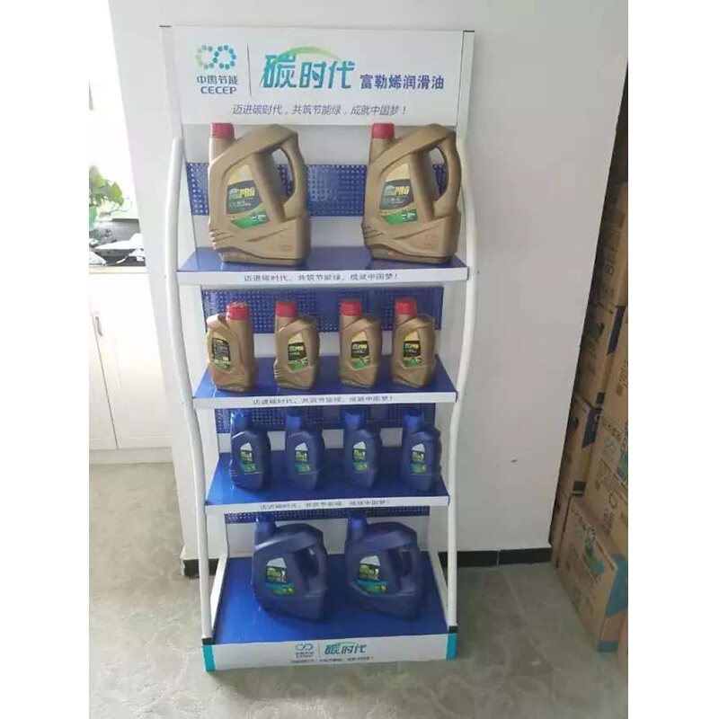 Carbon-era lubricants display rack oil shelf daily necessities display rack automotive supplies shelf iron shelf