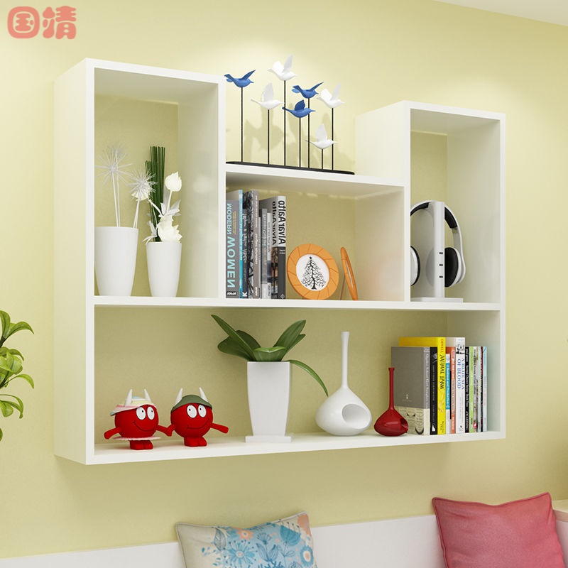 Creative wall rack punch wall wall bedroom partition bookcase simple