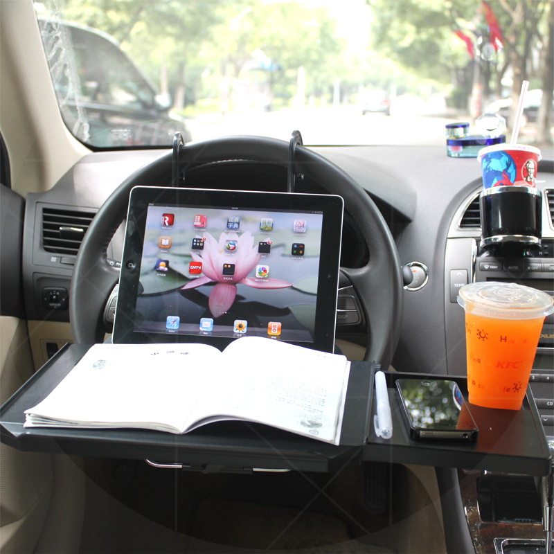 Car small table board steering wheel computer notebook stand car with dining table car office learning table