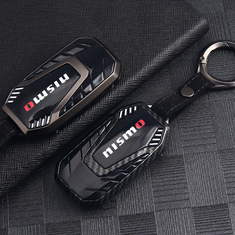 Applicable to Nissans new Xuanyi guest Tianqi Jun Nissan Jin guest Yanda Bluebird car key set shell carbon fiber model