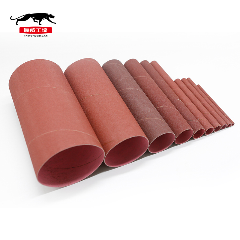 Heweiharvey sand shaft machine sander accessories sandpaper with sandpaper ring cylindrical sand ring 100 eyes 120 eyes 80 eyes