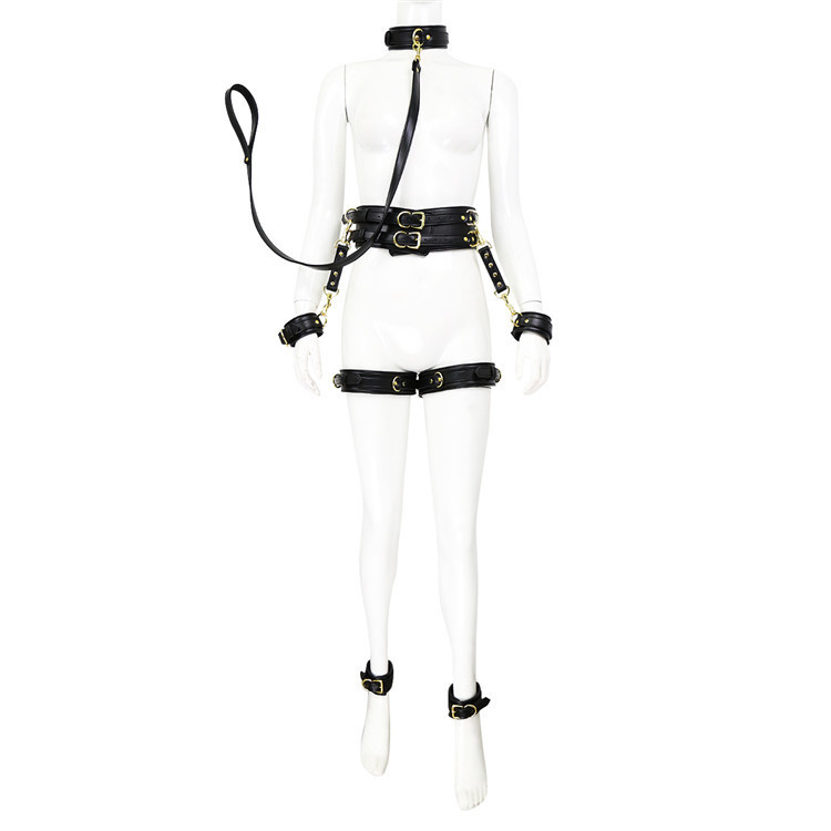 Foot buckle leg ring Adult supplies husband and wife leather sex neck sleeve handcuff leg straps binding clothing male leg belt female