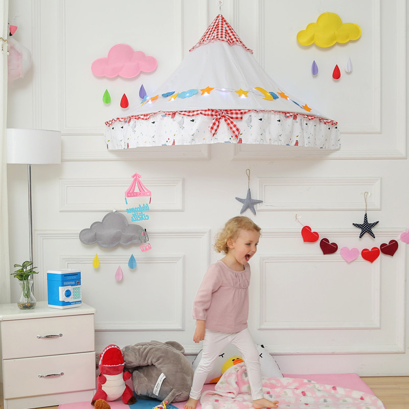 Childrens tent bed canopy indoor game house baby half-moon tent photography tent study house reading corner