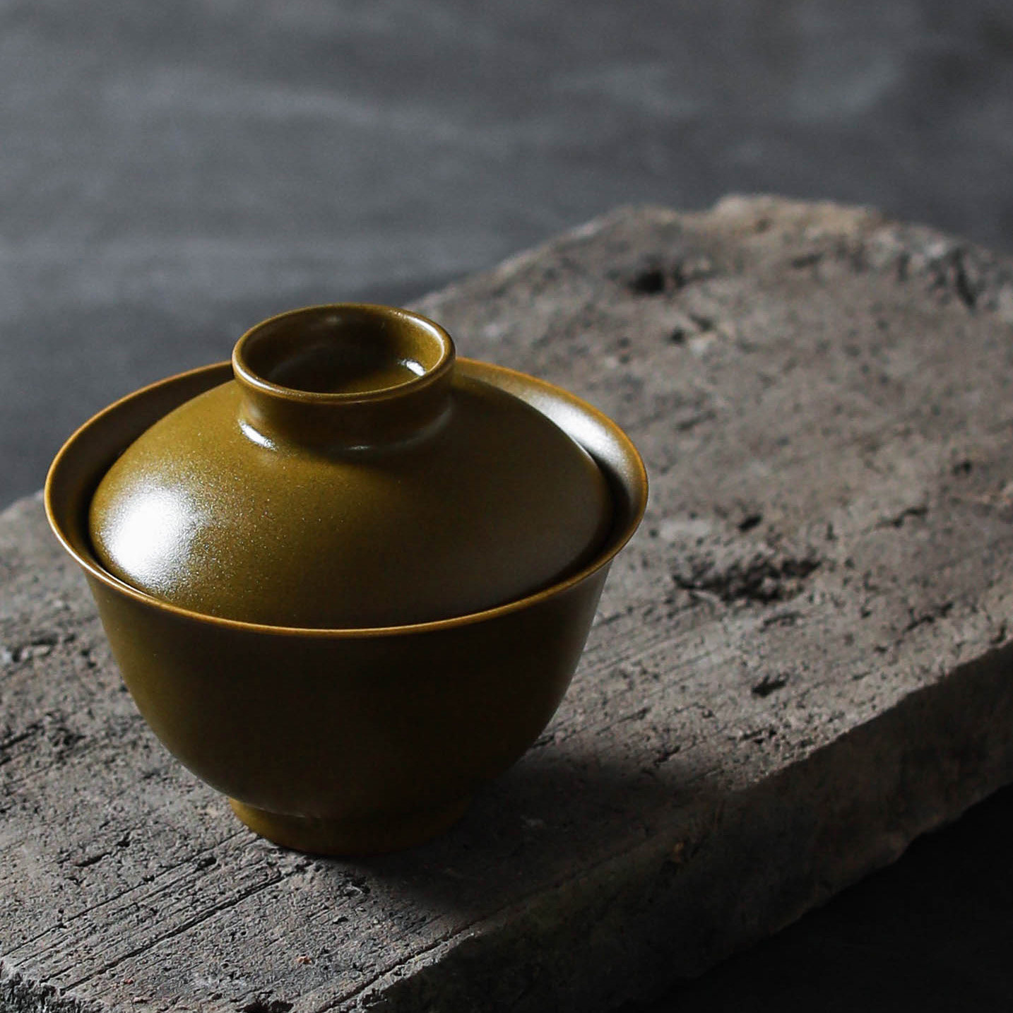 Single Qing Tea end glaze cover bowl Jingdezhen ceramic pure handmade retro household kung fu tea with a single tea bowl