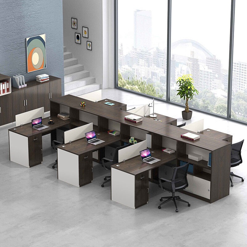 Office screen bit simple modern staff desk staff desk computer writing desk dry type T-type F-type partition