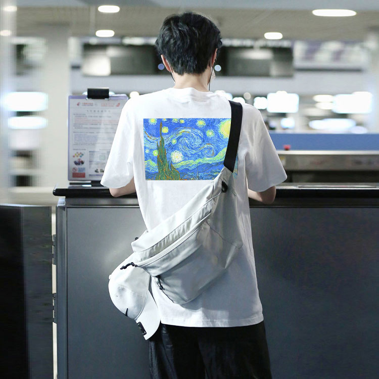 FEAR OF GOD complex ESSENTIALS Tidal Van Gogh Star print short-sleeved FOG High Street loose-fitting T-shirt