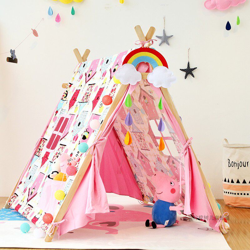 Childrens tent cotton indoor princess game house baby toy house Indian princess room kindergarten toys