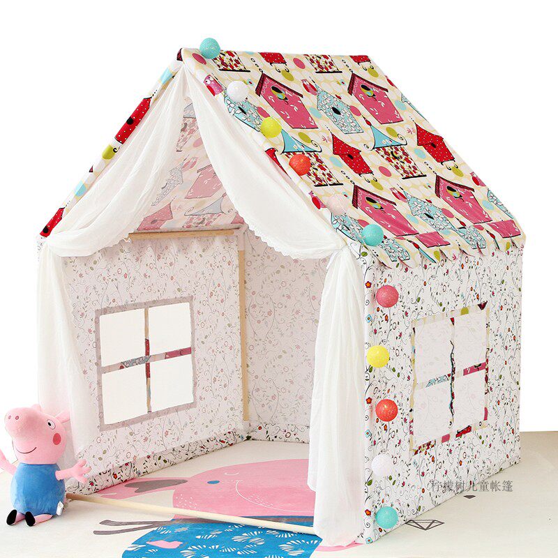 Childrens tent indoor girl bed-splitter home reading oversized house baby home toy game house